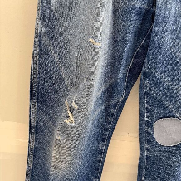 Dickies Jeans 40x32 Actual 38x29 Relaxed Medium Wash Denim Distressed Work Wear - Picture 2 of 7